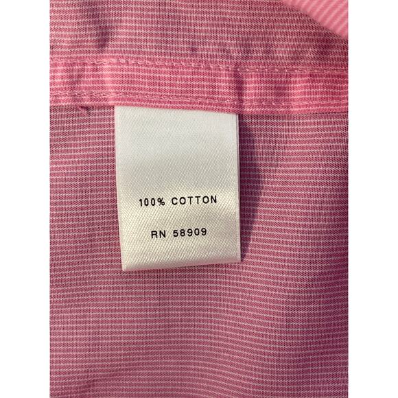 Class Club Fine Striped Long Sleeve Collared Button Up Shirt Color Pink/White 16 - Picture 4 of 8